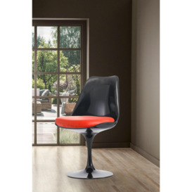 Black Tulip Dining Chair with PU Cushion