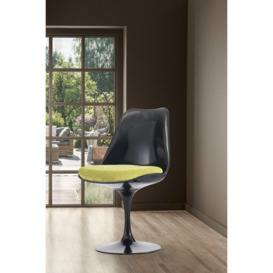 Black Tulip Dining Chair with Luxurious Cushion