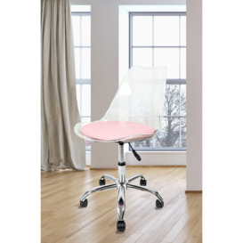 Soho Clear Plastic Dining Chair with Swivel Base