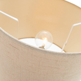Contemporary and Elegant Textured Linen Fabric Lamp Shade - thumbnail 3