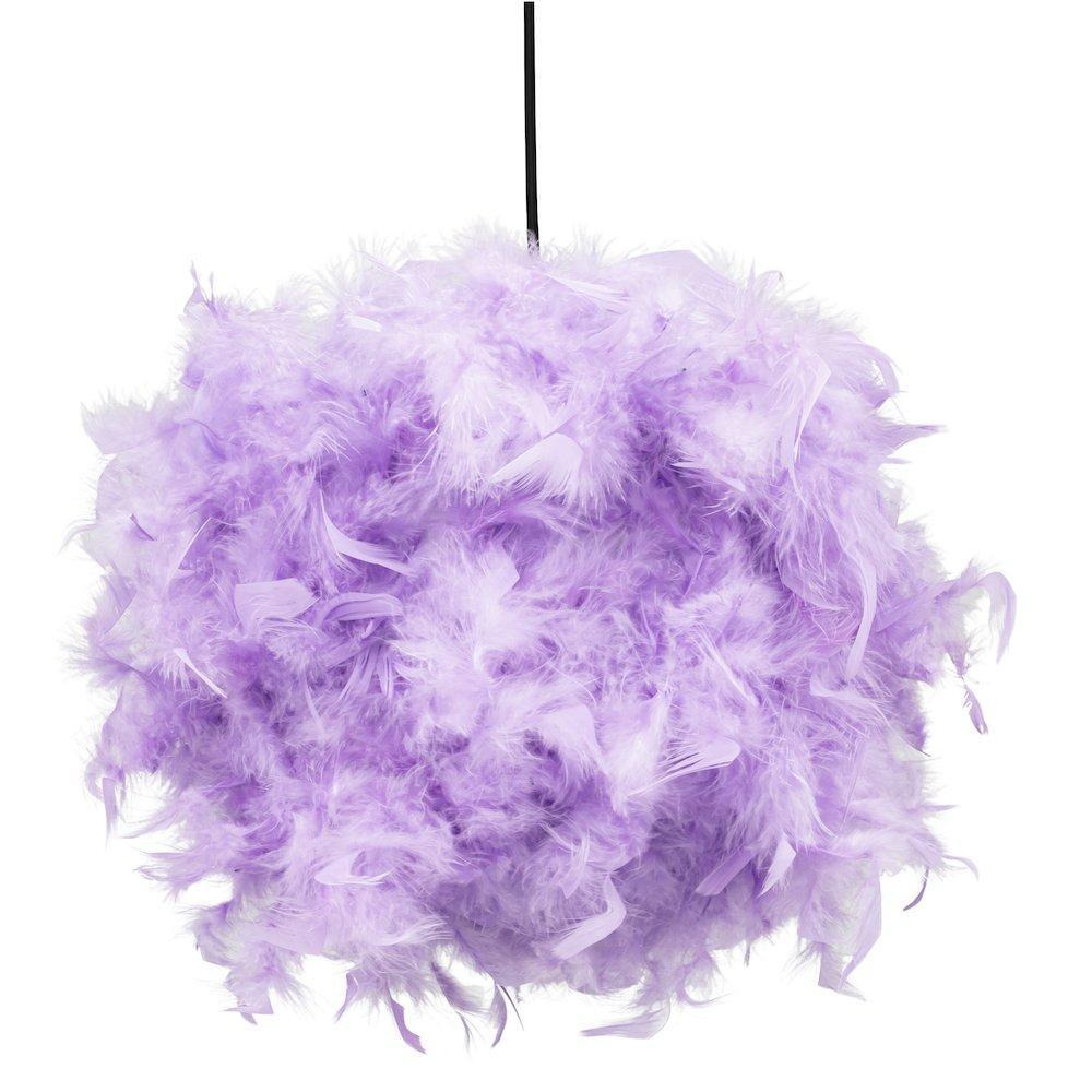 Eye-Catching and Modern Genuine Feather Decorated Pendant Light Shade - image 1