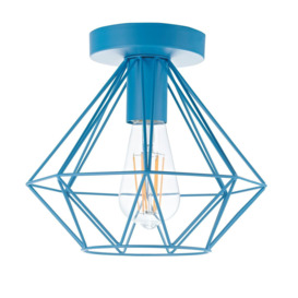 Industrial Basket Cage Designed Metal Ceiling Pendant Light Shade - thumbnail 1