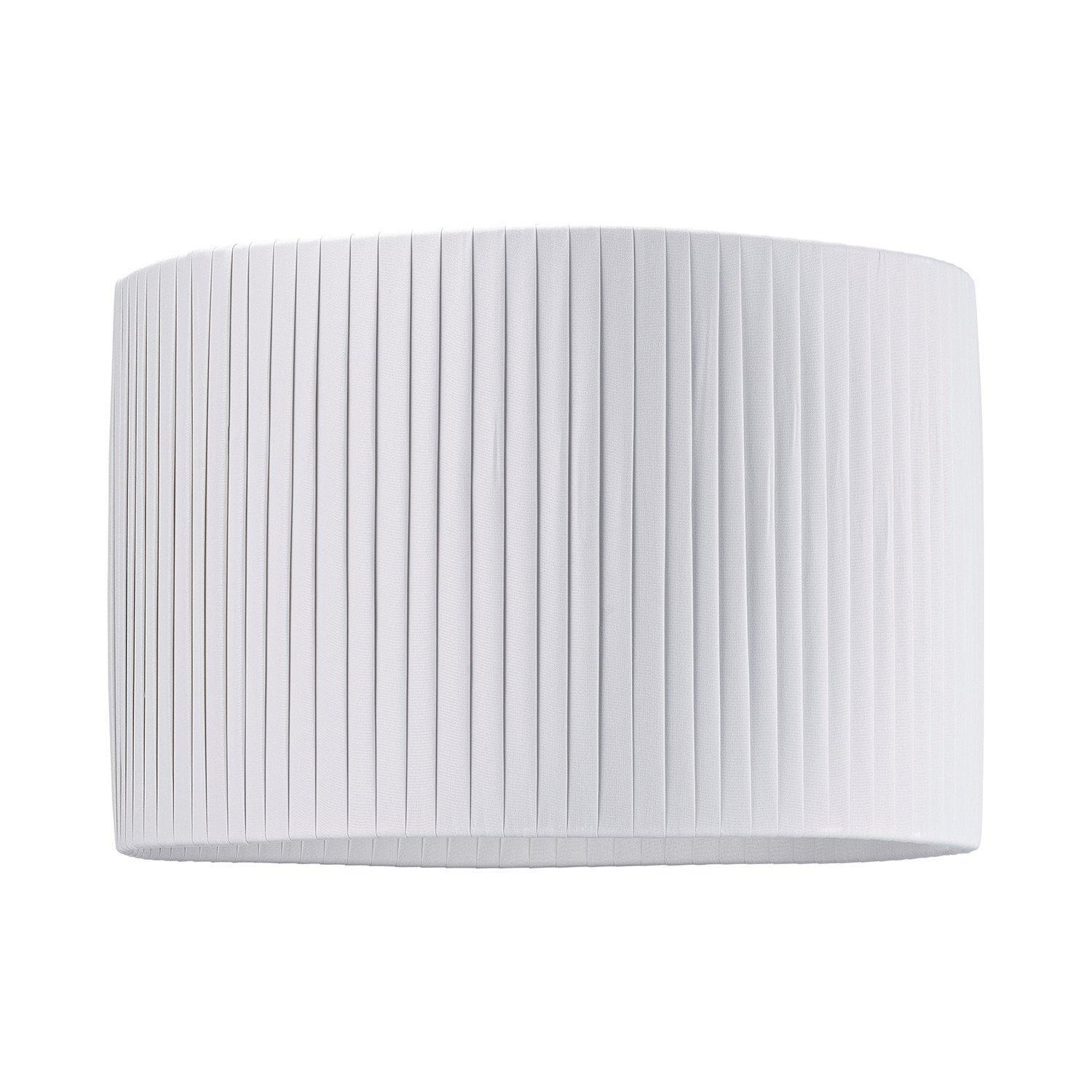 Contemporary Designer Double Pleated Cotton Fabric Drum Lamp Shade - image 1