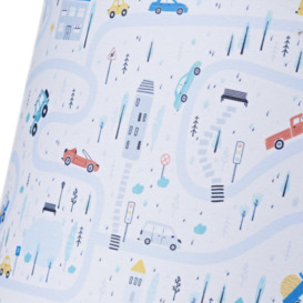 Children's Play Village Lamp Shade - Town City Car Roads Map with Cars & Trucks - thumbnail 3