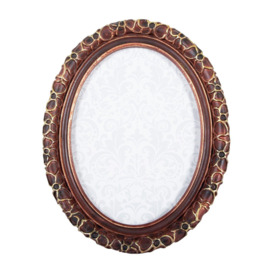Antique and Vintage Rustic Burgundy Oval 5x7 Picture Frame for Table or Wall - thumbnail 1