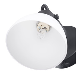 Contemporary and Chic Wall Spot Light with Switch and Glass Shade - thumbnail 3