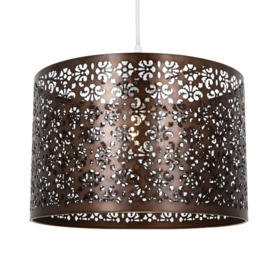 Marrakech Designed Metal Pendant Light Shade with Floral Decoration