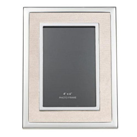 Modern Brushed Metal and Velvet Fabric Picture Frame - thumbnail 2