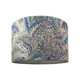 Contemporary and Vivid Peacock Print Table/Pendant Lamp Shade in Soft Cotton