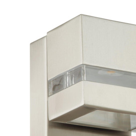 Contemporary Designer PIR Motion Sensor LED Outdoor Stainless Steel Wall Light - thumbnail 3