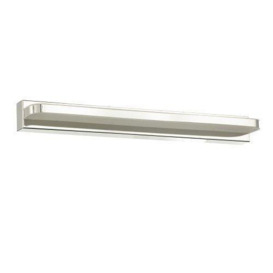Modern Chrome Plated LED Bathroom Strip Wall Lamp with Switch Button and Glass - thumbnail 2