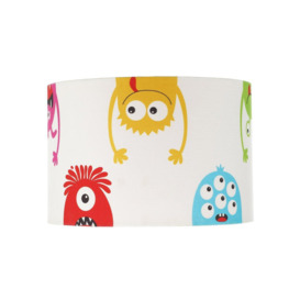 Funny Monsters Children's Lamp Shade with Cotton Inner and Multi Colour Monsters - thumbnail 3