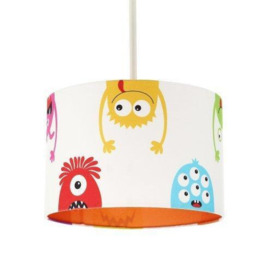 Funny Monsters Children's Lamp Shade with Cotton Inner and Multi Colour Monsters - thumbnail 2