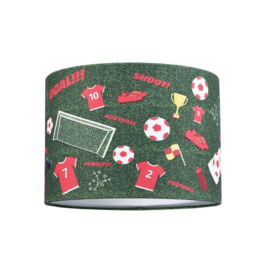 Football Themed Cotton Fabric Lamp Shade with Grass Background