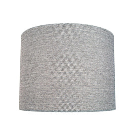 Modern and Sleek Light Ash Grey Linen Fabric Drum Lamp Shade