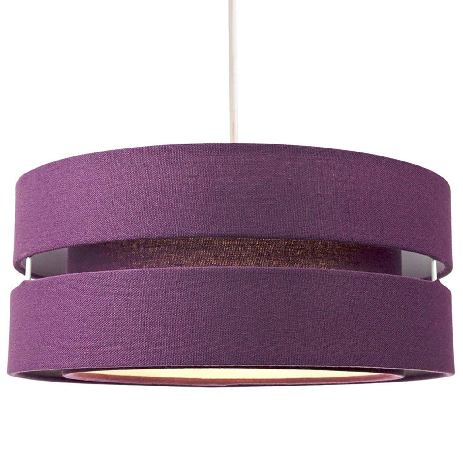Contemporary Quality Linen Fabric Triple Tier Ceiling Pendant Light Shade - image 1