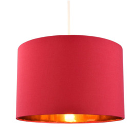 Contemporary Cotton Lamp/Light Shade with Shiny Paper Inner - thumbnail 3