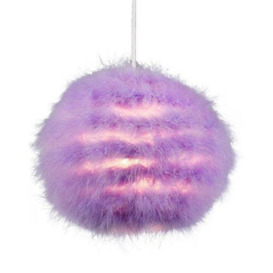 Modern and Distinctive Small Real Feather Decorated Pendant Light Shade - thumbnail 2