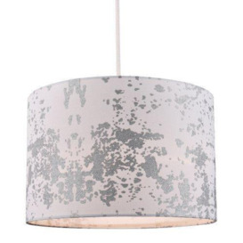 Modern Cotton Fabric Lamp Shade with Delicate Foil Decor for Table or Ceiling - thumbnail 2