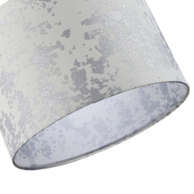 Modern Cotton Fabric Lamp Shade with Delicate Foil Decor for Table or Ceiling - thumbnail 3