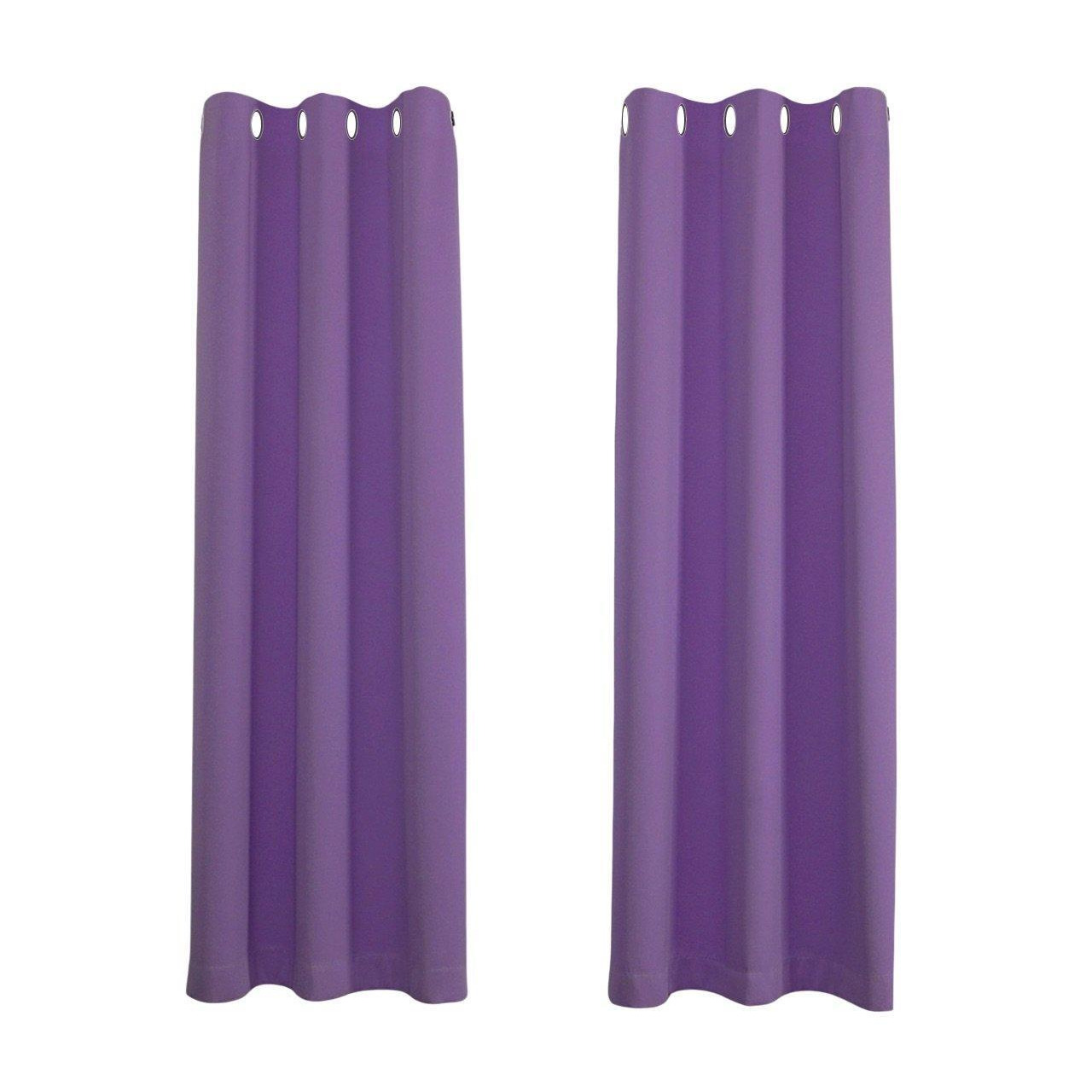 High Quality Polyester Room Darkening Curtains - Eyelet Thermal Curtain 2 Panel Pair - image 1