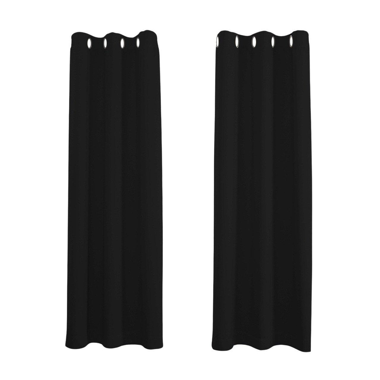 High Quality Polyester Room Darkening Curtains - Eyelet Thermal Curtain 2 Panel Pair - image 1
