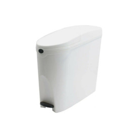 White Pedal Operated Toilet Sanitary Bin 20 Litre Capacity