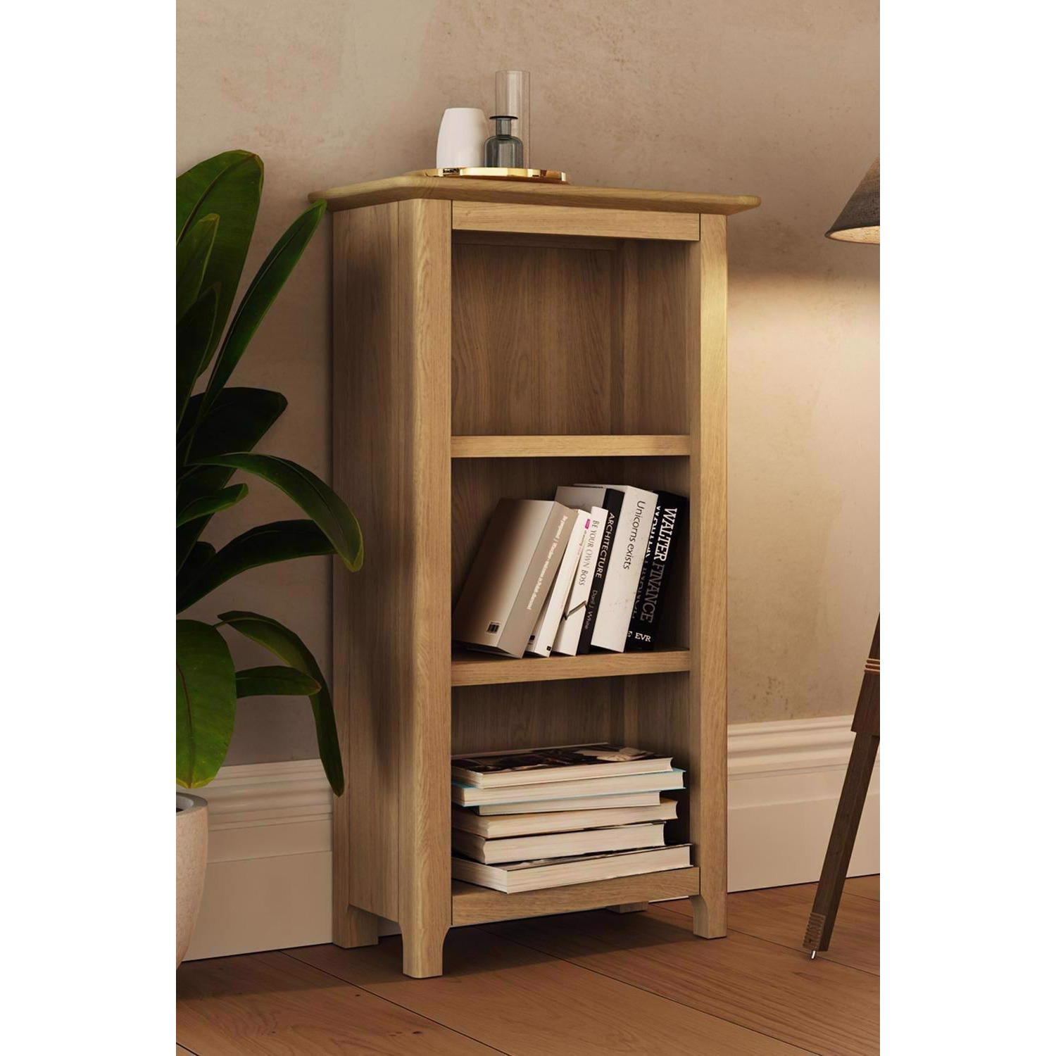 3 Tier Natural Solid Oak Bookcase - image 1