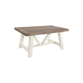 1.6M Fixed Top Solid Reclaimed Pine Cream Dining Table