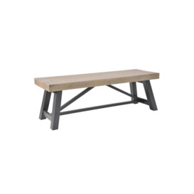 1.69m Solid Reclaimed Pine Grey Wash Dining Bench