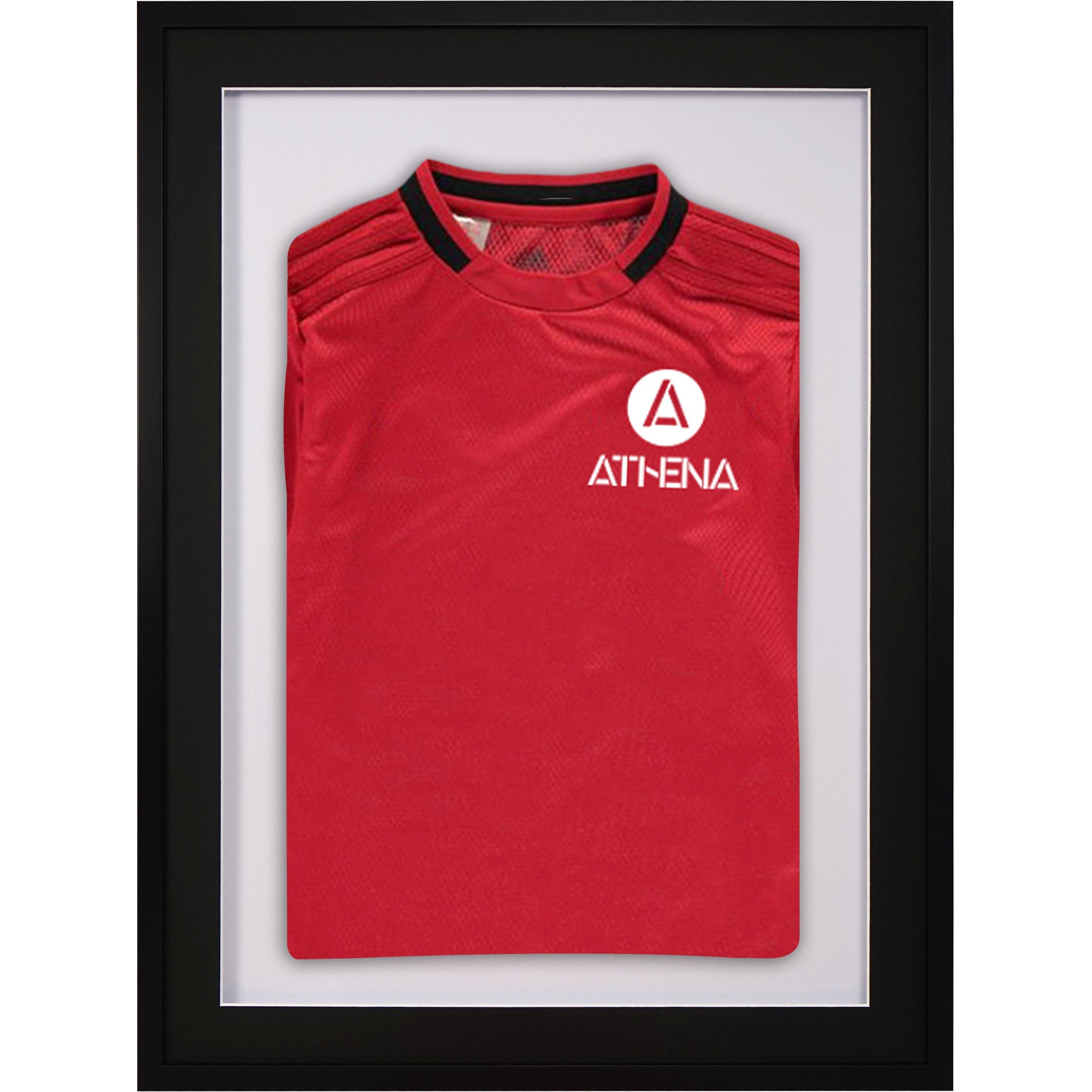 Athena 3D Mounted Sports Shirt Display Frame with Black Frame and Black Mount 60 x 80cm