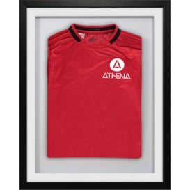 Athena 3D Mounted Sports Shirt Display Frame with Black Frame and White Mount  40 x 50cm