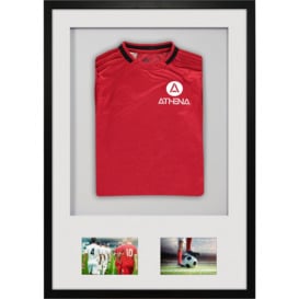 Athena Standard Mounted Sports Shirt Display Frame with Black Frame and White Mount 40 x 50cm