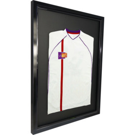 Standard Mounted Sports Shirt Display Frame with Gloss Black Frame and Black Inner Frame 40 x 50cm - thumbnail 3