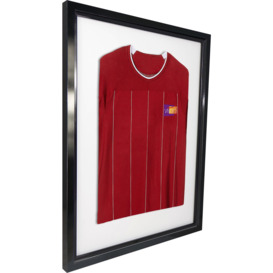 Standard Mounted Sports Shirt Display Frame with Gloss Black Frame and Black Inner Frame 40 x 50cm - thumbnail 3