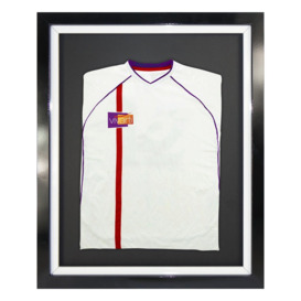 Standard Mounted Sports Shirt Display Frame with Gloss Black Frame and White Inner Frame 40 x 50cm