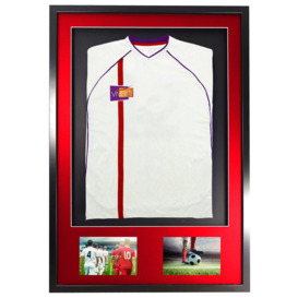 3D + Double Aperture Mounted Sports Shirt Display Frame with Black Frame and Red Mount 59.4 x 84cm