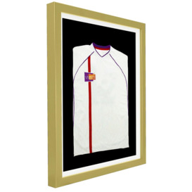 Standard Mounted Sports Shirt Display Frame with Gold  Frame and White Inner Frame 40 x 50cm - thumbnail 3