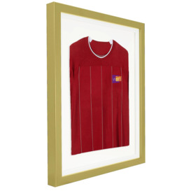 Standard Mounted Sports Shirt Display Frame with Gold  Frame and White Inner Frame 40 x 50cm - thumbnail 3