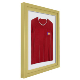 3D Mounted Sports Shirt Display Frame with Gold  Frame and Gold Mount  40 x 50cm - thumbnail 3