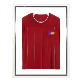 Junior Standard Mounted Sports Shirt Display Frame with White Frame and Gold Inner Frame 50 x 70cm - thumbnail 1