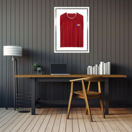 Junior Standard Mounted Sports Shirt Display Frame with White Frame and Gold Inner Frame 50 x 70cm - thumbnail 2