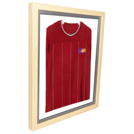 Infant Standard Mounted Sports Shirt Display Frame with Oak Frame and Silver Inner Frame 40 x 50cm - thumbnail 3
