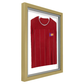 Infant Standard Mounted Sports Shirt Display Frame with Gold Frame and Silver Inner Frame 40 x 50cm - thumbnail 3