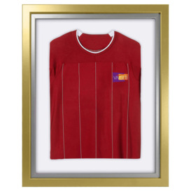 Infant Standard Mounted Sports Shirt Display Frame with Gold Frame and Silver Inner Frame 40 x 50cm