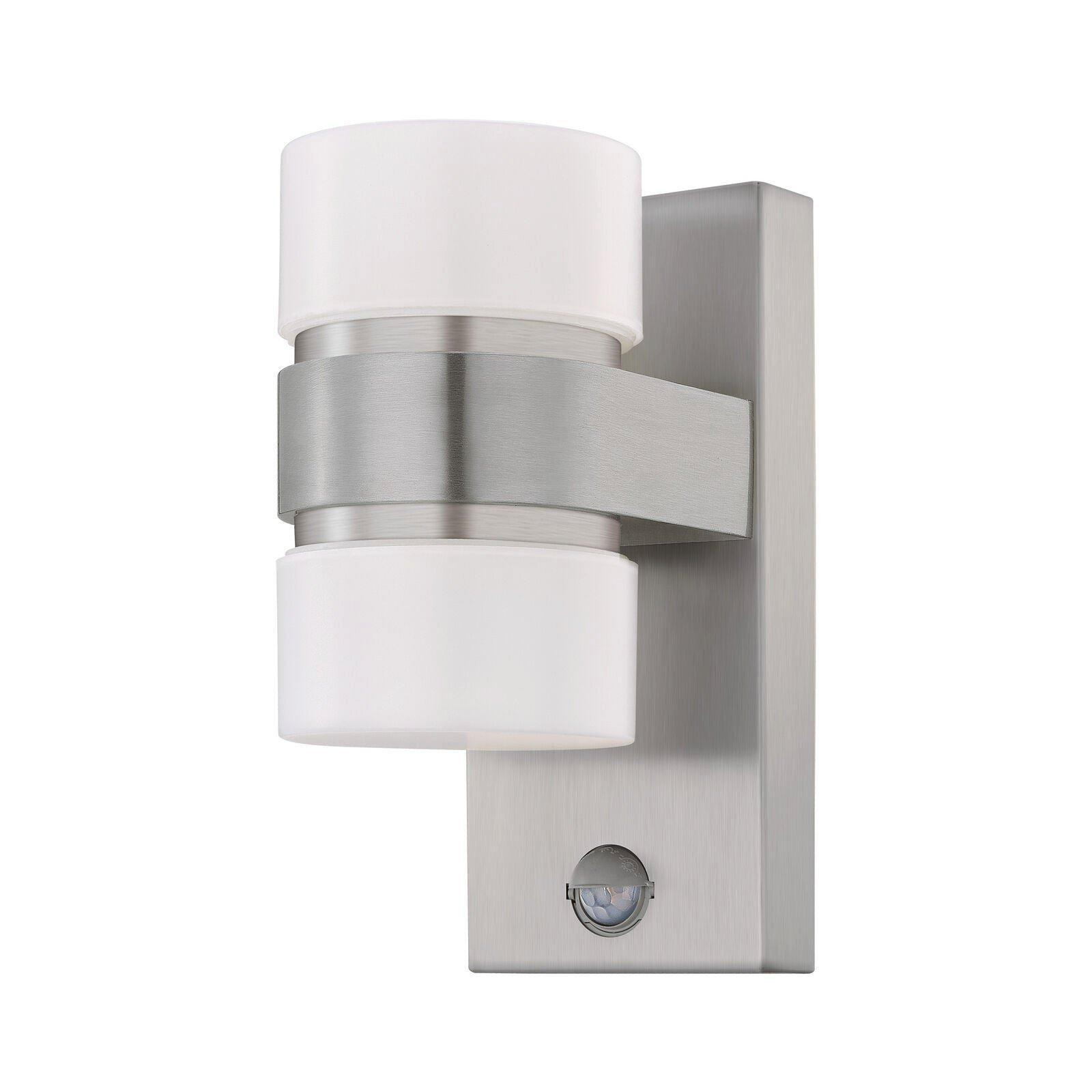 IP44 Outdoor Wall Light & PIR Sensor Stainless Steel & Silver 6W Built in LED - image 1