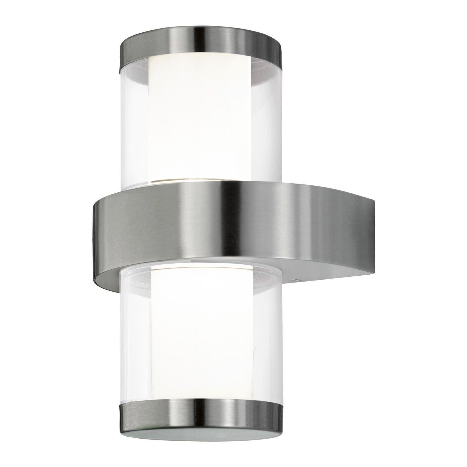 IP44 Outdoor Wall Light Stainless Steel & Glass 3.7W Built in LED Porch Lamp - image 1