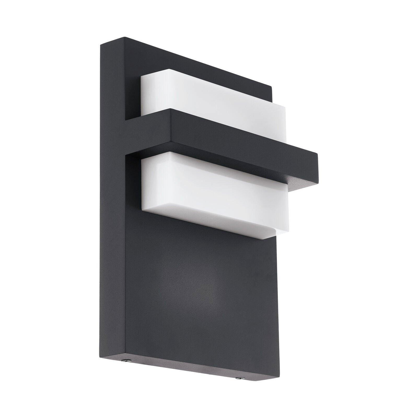 IP44 Outdoor Wall Light Anthracite Aluminium 10W Built in LED Porch Lamp - image 1