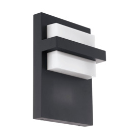 IP44 Outdoor Wall Light Anthracite Aluminium 10W Built in LED Porch Lamp - thumbnail 1