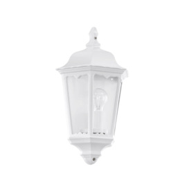 IP44 Outdoor Wall Light White Traditional Lantern 1x 60W E27 Porch Lamp
